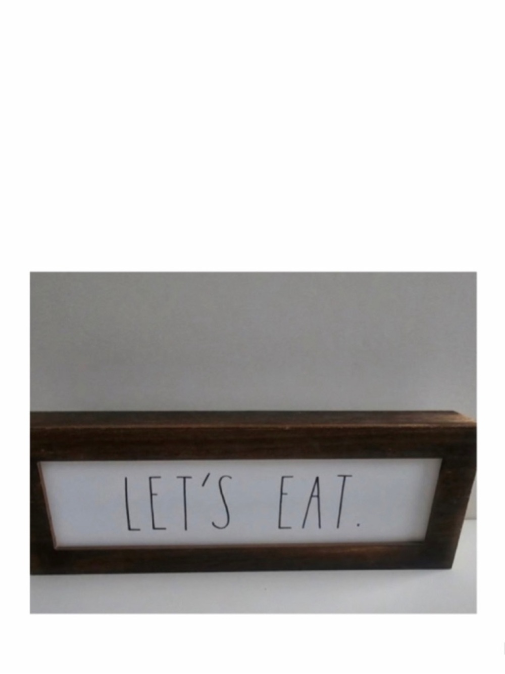 NEW Rae Dunn Let’s Eat Wooden Sign Wall Home Decor Rustic Kitchen Farmhouse